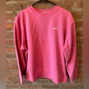 Pink nike crew neck oversized